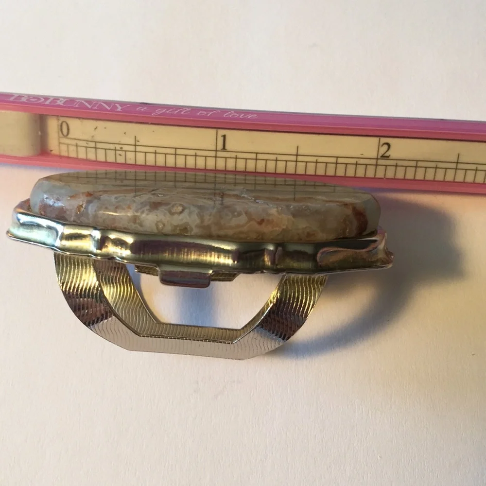 Vintage Crazy Lace stone lipstick holder - Picture 5 of 8
